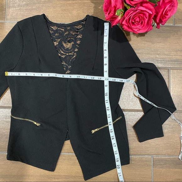 Material Girl Blazer w/Zippers & Lace Back🌹 - Picture 8 of 10